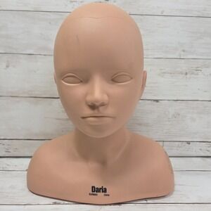 Burmax Daria Mannequin Head Shoulder Base Cosmetology Training Nude Tan PVC Head